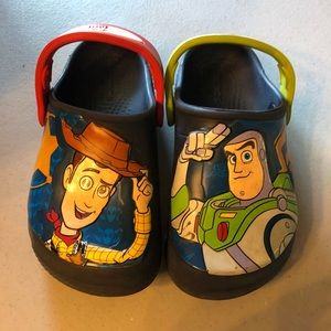 Boys Toy Story crocs.